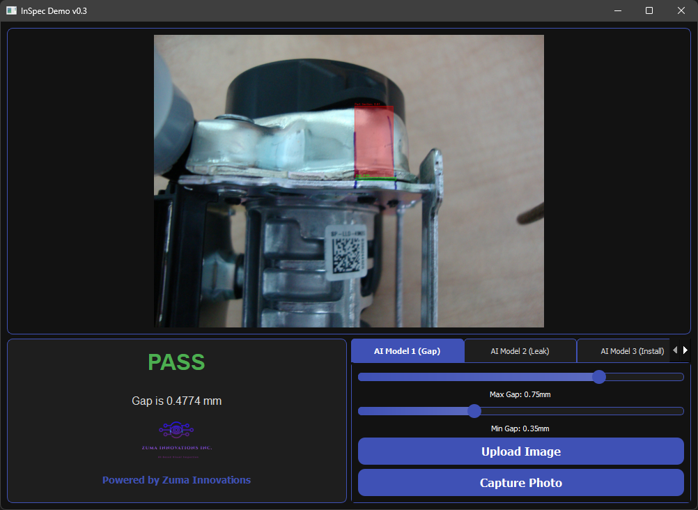 Zuma Innovations prototype hardware and monitoring interface
